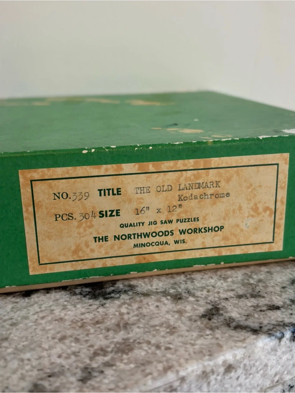 Vintage Northwoods Workshop Wood Puzzle #339 Old Landmark 304 pc Minocqua WI